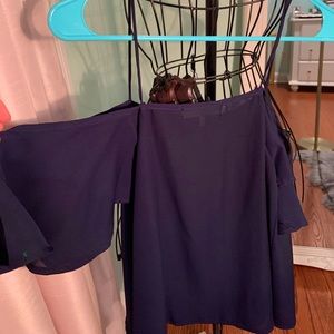 Chiffon navy blue top from Francessca’s.